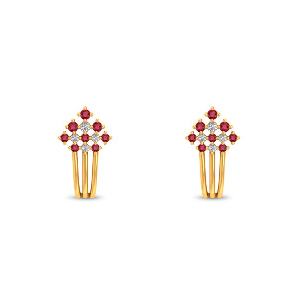 Nature Cluster Coloured Stone Studs