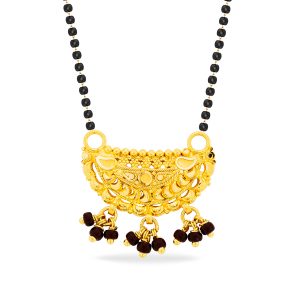 Black Bead Gold Mangalsutra